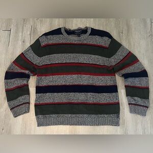 Y2K American Eagle Outfitters Men's Crewneck Sweater - Gray, Green, Red
